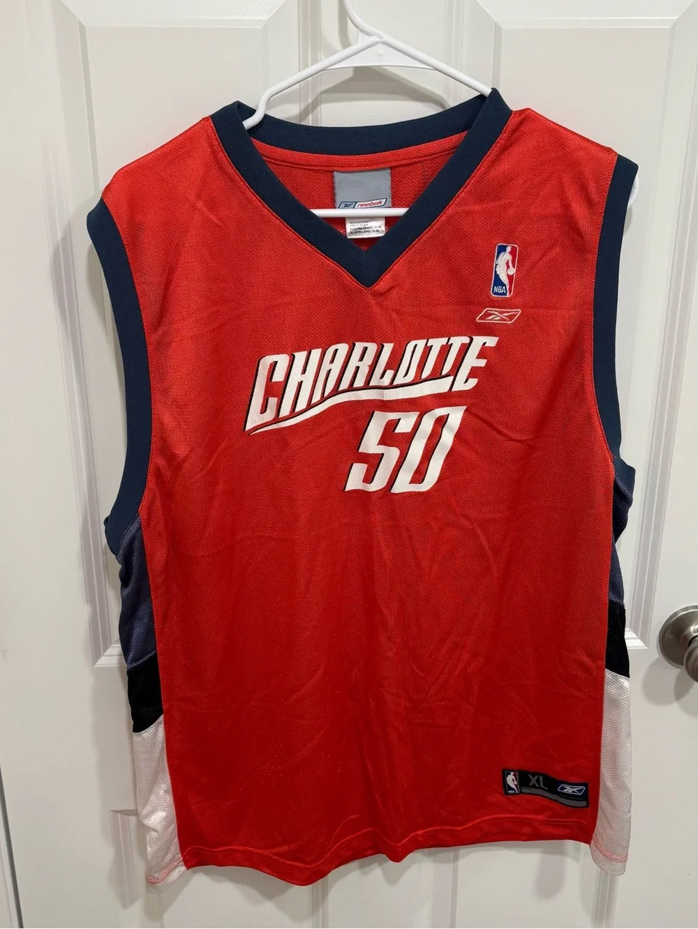 Vintage Reebok Charlotte Bobcats Emeka Okafor #50 Basketball Jersey Boys XL